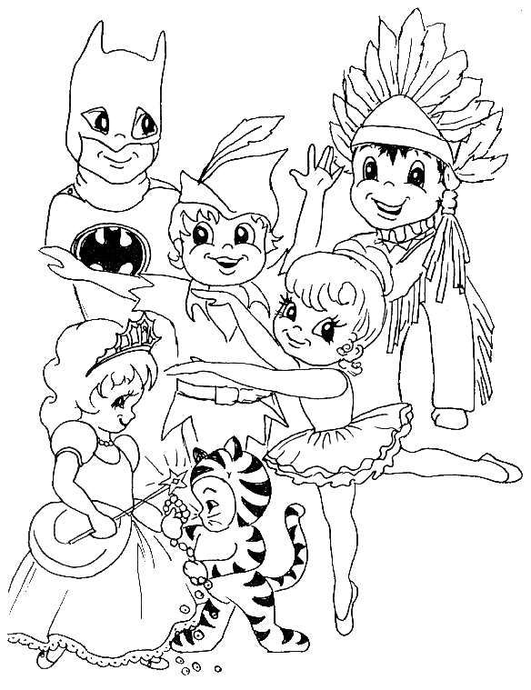 Plansa de colorat cu Carnaval 41 36